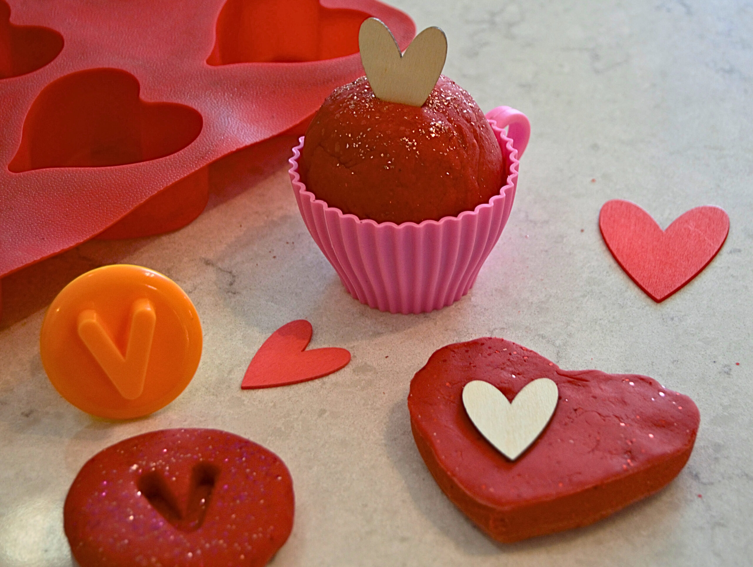 Homemade Valentine’s Day Playdough